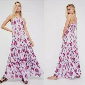 Intimately Free People Size S Purple GARDEN PARTY Shirred Floral …